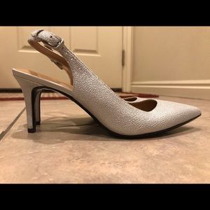 Calvin Klein Silver Slingback